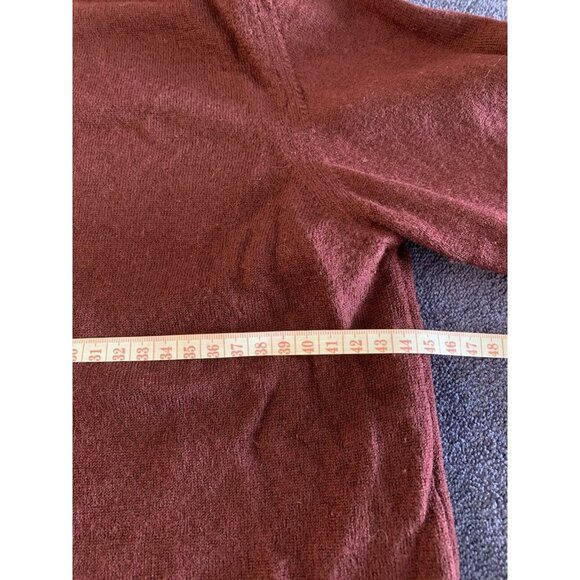 Bartolini Merino Wool Sweater Kids XL Made In Italy Burgundy Wine Red Mustard - Picture 8 of 8